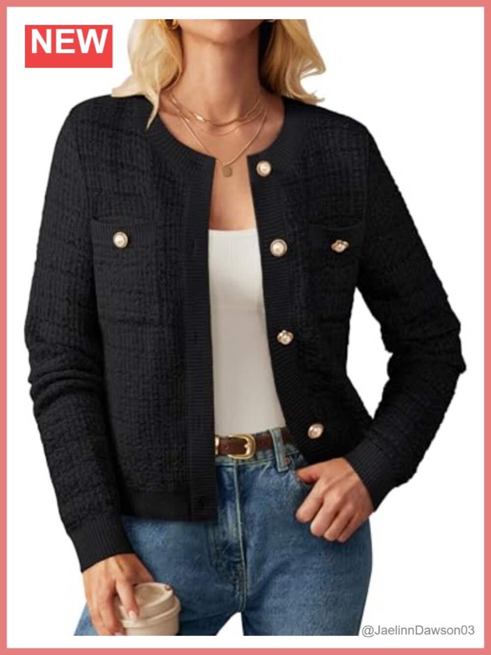 Women's Knit Cardigan Sweater Button Front Long Sleeve Pockets